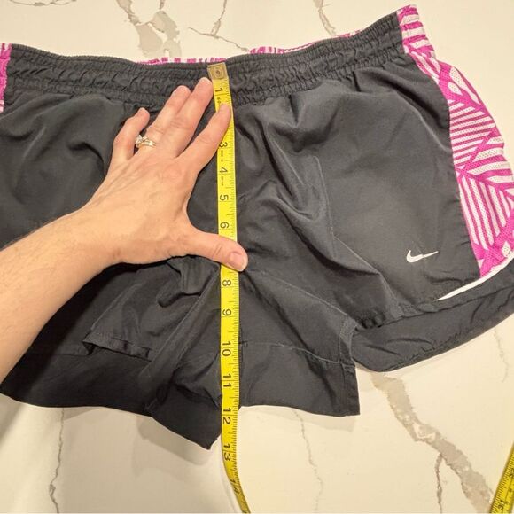 Nike | Women’s Black Dri-Fit Lined Athletic Running Shorts Pink White Size L - Picture 14 of 15
